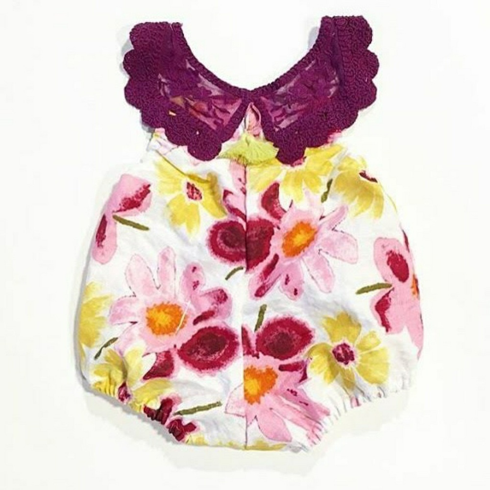 Linen Floral Romper